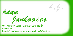 adam jankovics business card
